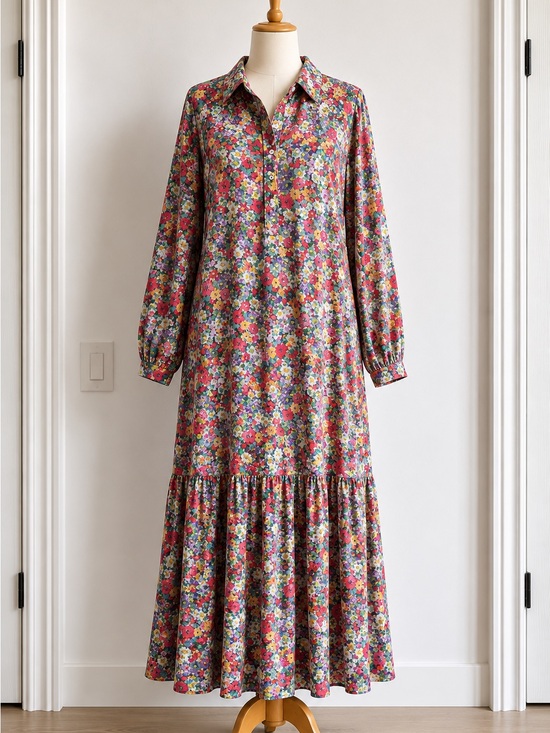 H&M Dresses & Skirts - H&M Multicolor Floral Long Sleeve Maxi Dress
